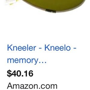 A “Kneelo” Kneeler with memory foam.